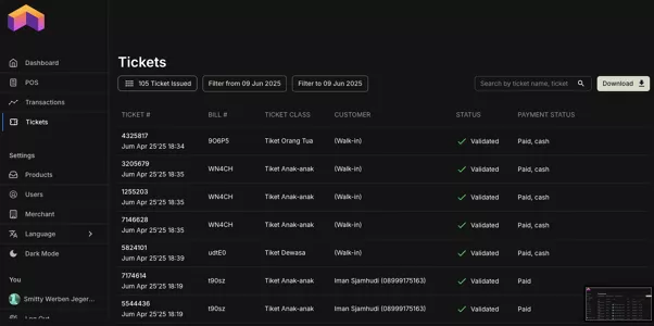 Ticket provisioning